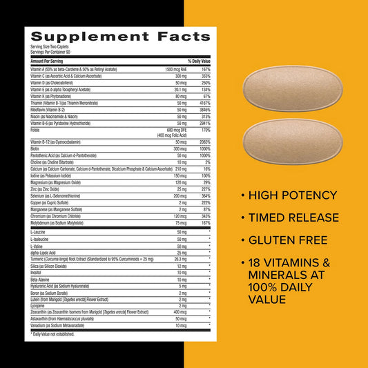GNC Mega Men Sport Multivitamin for Men, 180 Timed-Release Caplets, 90-Day Supply